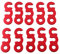 Zeltleinenspanner Schnurspanner Seilspanner Guyline Cord Zelt Wind Seil Schnalle Guyline, 10 Wind Seil Schnallen Aluminiumlegierung Guyline Wind Seil Schnurversteller für Cam (L-Rot)