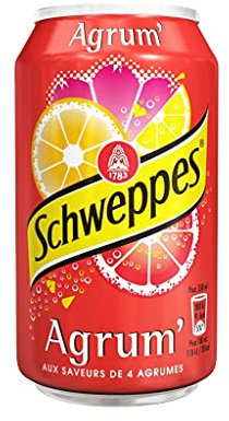 Schweppes Agrum 33cl (lot de 3 packs de 24 soit 72 canettes)
