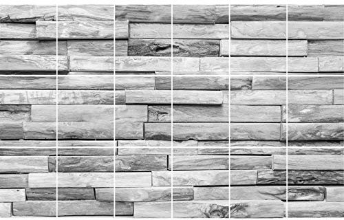 FoLIESEN - Fliesen-Folie Bad - Klebefolie Küche - 18 Fliesenaufkleber 20x25 cm - Fliesenbild, *:Woody Plank