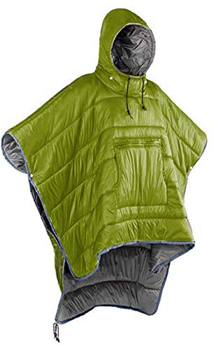 Gaorui Winter Poncho Mantel Outdoor Camping Wärme kleine Steppdecke wasserabweisend Schlafsack Mantel Cape mit Hut für Erwachsene Männer Frauen