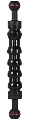 FLEX-ARM Braccio Flessibile 3 Segmenti con Doppia Sfera 25 mm per Flash e Illuminatori Subacquei Fotografia Subacquea Fotosub Lung.22 50002BK