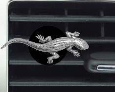ppa29 Eidechse (Gecko) Zinn-Design auf einem Lufterfrischer, Clip-Set, Dekoration für Auto, Van, LKW, Mini-Bus