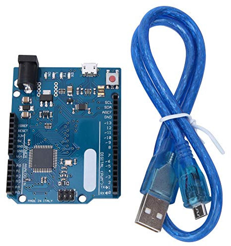 ASHATA Placa de Desarrollo, 7 interfaces PWM 5V 16 MHz ATmega32u4 Placa de Desarrollo con Cable USB para Arduino Leonardo R3 Pro