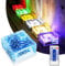 MEDOYOH 1 Packung 4 LED-Eiswürfel-Leuchten, buntes Licht, Eiswürfel-Licht mit 12-Tasten-Fernbedienung, An-/Aus-Lichtsensor, 6 Farben/Speichermodus für den Außenbereich, Garten, Hof, Weg, Dekoration