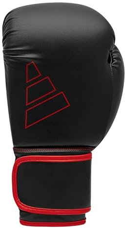 adidas Unisex – Erwachsene Hybrid 80 Boxhandschuhe, Schwarz/Rot, 12 oz EU