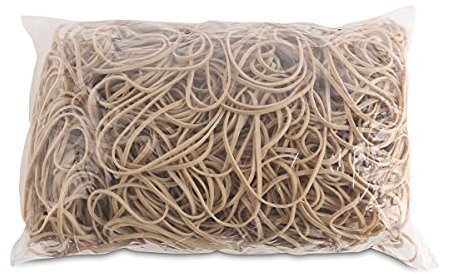 OFFICE PRODUCTS Gummibander Durchmesser: 80mm Farbe: Natürliche/Beige/Gewicht: 1000g - 1 kg/Haushaltsgummi Gummiringe Gummi/Kautschuk 60% / Gummis für Zuhause Büro Schule