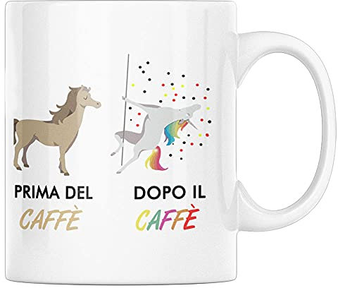 Vulfire Tazza in Ceramica da 270 ml, Idea Regalo Unicorno, Super Mamma, Amica, Sorella, Tazza Colazione Personalizzata, Tazze Divertenti