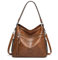 Sacmill Damen Handtasche PU Leder Umhängetasche Shopper Top-Griff Tragetaschen Elegant Schultertasche für frauen (Khaki1023)