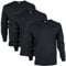 GILDAN Men's, Ultra Cotton Long Sleeve T-Shirt, Style G2400, Black, XL