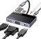 ORICO USB Hub, 7 in1 USB 3.0 Splitter, Tpy C Multiport Adapter mit 4K HDMI, VGA, 100 W PD, 5 Gbit/s USB-A3.0×1, 3,5-mm-Audio×1, SD×1，TF×1, Laptop Dock für MacBook Pro/MacBook Air/Dell/HP/Lenovo