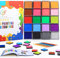 Funxim Fingerprint Activities Set für kleine Künstler, Fingerstempel Buch von Tiere und Obst mit 20 Stempelkissen (waschbar) und 6 Buntstifte