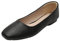 ANUFER Damen Ballerinas Quadratischer Zeh Mikrofaser-Leder Schlüpfen Kleid Pumps Schuhe Schwarz Matt SN0707127 EU40