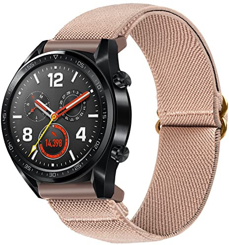 SITAFU Cinturino per Huawei Watch GT 2/GT 3 46mm,22MM Nylon Elastico Intrecciato Regolabile Cinturini di Ricambio Compatibile con Huawei Watch GT 46MM/GT2 Classic/GT2 Pro 46mm/Watch GT 2e/GT Sport