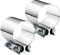 2.75 2.75 Inch Exhaust Clamp Butt Joint Band Clamp Sleeve Coupler Stainless Steel 2 3/4 Inch for Exhaust Pipes, Mufflers and Catalytic Converters (2 PCS)