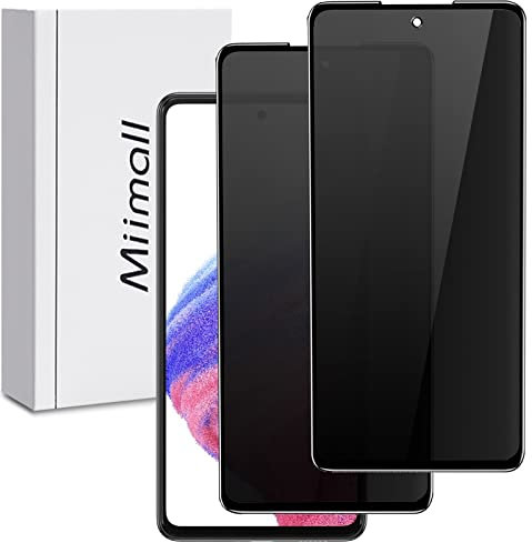 Miimall Schutzfolie Kompatibel mit Samsung Galaxy A53 5G Sichtschutz Schutzfolie, [2 Stück] 9H Gehärtetes Glas Blickschutzfolie Dunkel Privacy Folie für Samsung Galaxy A53 5G