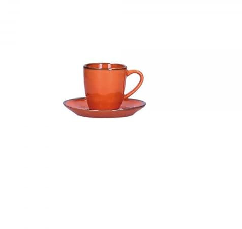 Rose & Tulipani - Tazzina caffè con piattino Concerto Arancio