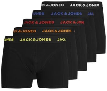 Jack & Jones Herren Jacblack Friday Trunks 5 Pack Box, Black/Pack:black, XXL