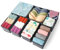 ORLISA 8er Schubladen Ordnungssystem Schrank Organizer,Unterwäsche Drawer Organizer, Faltbare Aufbewahrungsbox Stoff, kleiderschrank Organizer für Kleidung, Babykleidung,Bh, Socken, Krawatten Grau