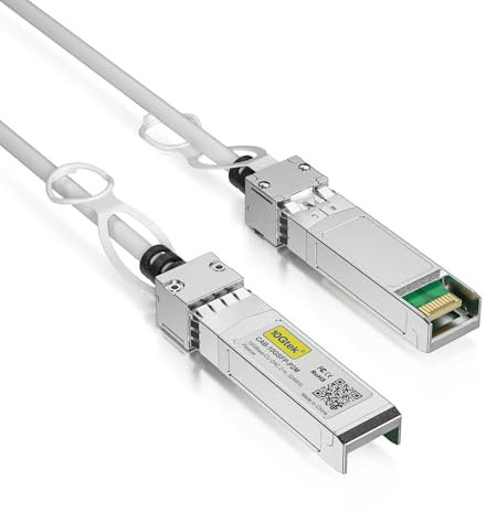 10G SFP+ DAC Cable - Twinax SFP Cable for Cisco SFP-H10GB-CU2M, Ubiquiti UniFi, D-Link, Supermicro, Netgear, Mikrotik, Fortinet, 2-Meter(6.6ft), White