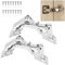 CYNNXIA 2 PCS 170 Degree Cabinet Hinge Kitchen Cupboard Doors Hinges Hydraulically Adjustable Surface Mount Hinges Heavy Duty Soft Close Hinges with16 Fixing Screws for Cabinet Doors Kitchen Wardrobe