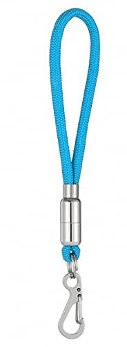MATERIUM Schlüsselanhänger aus Nylon und Edelstahl, mit Mini-Karabiner und Schlüsselring - Schlüsselband kurz, Paracord, Karabiner, Stoff, Keychain (Royal Blue)