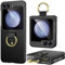 Lanhiem for Galaxy Z Flip 5 Case, [Ring Holder] Hard Protective Case Full Body Shockproof Phone Cover for Samsung Galaxy Z Flip 5 - Black