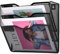 Pinsheng Aktenordner Wandmontage Schwarz 3 Etagen Metall Zeitschriftenständer Aktenhalter Brief-Organizer Wand Aktenhalter Organizer für Küche Wohnzimmer Büro Wohnheim