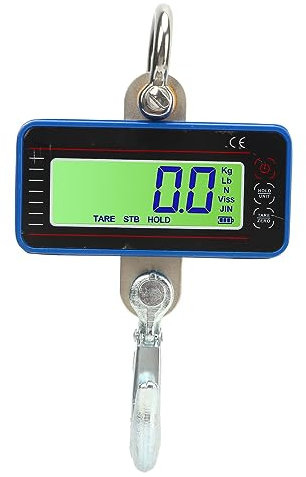 Digitale Kranwaage, 1000kg/ 2204lb Heavy Duty Industrie-Hängewaage mit Fernbedienung, Aluminium-Gehäuse, hochpräzise elektronische Waage für Baustelle Reisen Angeln