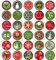 MORCART Pack of 30 Fridge Magnets Christmas Magnets for Magnetic Board Fridge Whiteboard Kitchen Classroom Office Cabin Funny Decorative Gifts for Adults Children