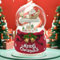 Daixilan Weihnachten Schneekugel Laterne Musical, Schneekugeln Weihnachten mit Musik, Glitter Schneeflocken Eiszapfen beleuchtet Santa Claus dekorative Laterne(Schlitten)