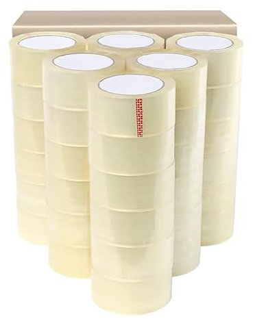 LaMar® Paketklebeband Transparent leise 72 Rollen| Universalklebeband transparent| Kleberolle für Umzugskartons| (72)