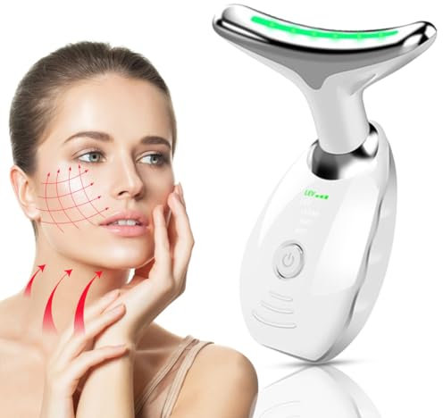 Jawline Trainer, 45℃ Wärme GesichtsmassagegeräT V Face Beauty Meter GesichtsgeräT Nacken Massage für Anti Falten&Aging Akne Entferne Gesichtpflege Tiefenreinigung