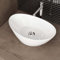 Lavabo vasque à poser en céramique pour toilettes invités Waschbecken24 (Blanc / A689, 45x28x15cm)