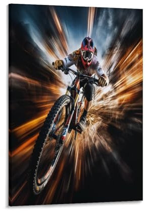 KeAan Mountain Bike Poster, Dekoratives Gemälde, Leinwand, Wandkunst, Wohnzimmer, Poster, Schlafzimmer, Gemälde 08x12inch(20x30cm)