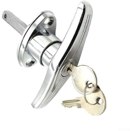 Verrou de porte de garage avec poignée en T pour différentes caravanes, garages, abris de jardin, camping-cars