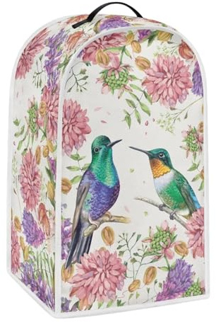 AZULCUSTO Retro Hummingbird Kitchen Small Appliances Covers Toaster Cover Blender Cover Dust Cover Kitchen Aid Food Processor Cover for Stand Mixer Juicer or Coffee Maker Cover 1pc