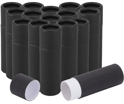 NICENEEDED 15 Stück Lippenbalsamtuben Aus Pappe, Lippenstifthülse Aus Kraftpapier, Leere Deodorant-Behälter Aus Karton Für Feste Parfüm-Kosmetikboxen