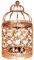 Bougeoir, Chandelier en métal, Bougie à la citronnelle, Bougies de soja en Plein air suspendues, Chandelier de Table, bougeoir de fête, Mariage(Rose Gold)