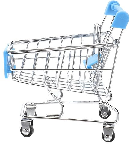 JOINPAYA Einkaufswagen Aus Metall Für Jungen Und Mädchen Kleinkinder Spielzeug Innovativer Korb Für Süßigkeiten Schreibtisch-Organizer Himmel