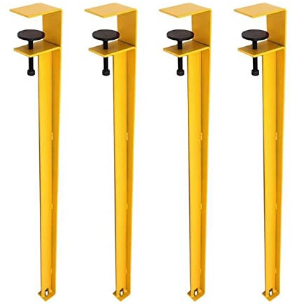 Adjustable Clamp on Table Legs for Work Table Coffee Table Bar Table Sturdy and Stylish Worktop Support Leg with No nching Design (40Yellow)