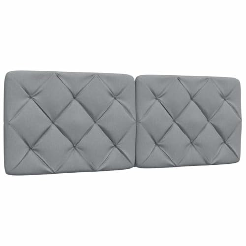vidaXL Kopfteil-Kissen Hellgrau 140 cm Stoff, Kopfteilkissen, Kopfkissen, Lesekissen, Kopfteilpolster, Rückenkissen, Kissen-Kopfteil, Kopfteil Polster