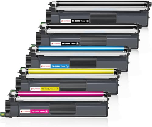 Clywenss TN248XL Toner 5er-Pack Kompatibel mit Brother TN-248XL TN248 TN-248 XL für DCP-L3560CDW MFC-L3740CDWE L3740CDW L3760CDW L8390CDW HL-L3240CDW L3220CWE L3220CW (Schwarz, Cyan, Magenta, Gelb)