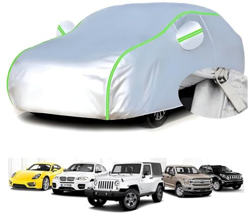 Autoabdeckung Vollgarage für BM𝙒 E46 3er Cabrio 1998-2006(449x176x137cm),Seitentür, für alle Jahreszeiten geeignet, Oxford-Stoff, Regen- und schneefest, schmutzabweisend