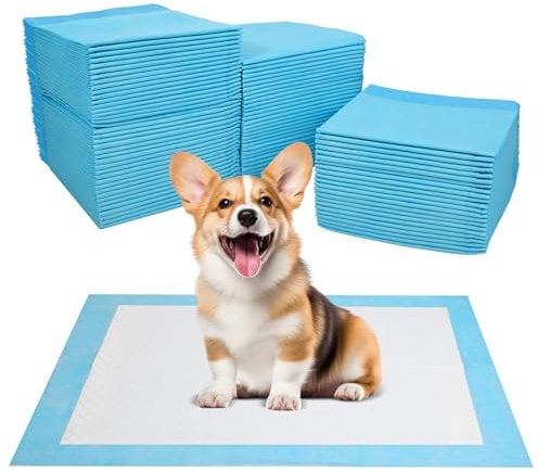 JANUIXCO 100 Stück PIPI Matten für Hunde 33 × 45 cm - Wickelunterlage Auslaufsicheres 5-Lagiges Design, Schnell Trocknender Oberfläche - Inkontinenzunterlage Einweg für Kranke und Inkontinente Tiere