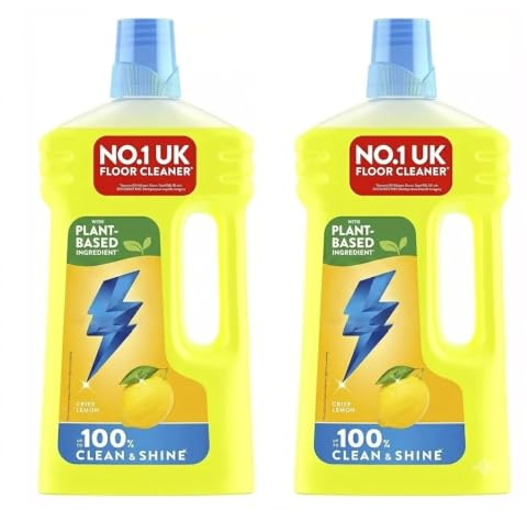 All Purpose Multi-Surface Floor & Kitchen Cleaner, Yellow, 2 Pack | Crisp Lemon, Cherry Blossom & Lavender, 950ml-1.5L, Cuts Grease, Removes Dirt, Leaves Fresh Scent, No Bleach