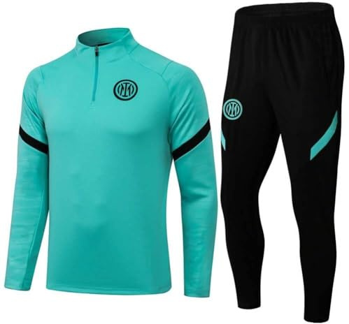 JiaWell Trikot-Set Langarm Trainingsanzug Jacke Frühling und Herbst Jacke Fußball Trainingsanzug Uniform Custom Herren Damen(XL)
