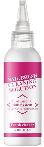 Nail Extension Gel Slip Solution | Nail Brush Cleaner 120ml - Manicure Nourishing Supplies for Women Girls Salon Students Professionals Home Beauty Lovers