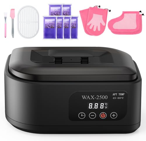 Paraffin Wax Machine for Hands and Feet–Paraffin Wax Warmer with Auto-Timer and Keep Warm Mode, Paraffin Wax Bath Moisturizing Kit for Arthritis, Skin Hydration, Relax Muscles-Black