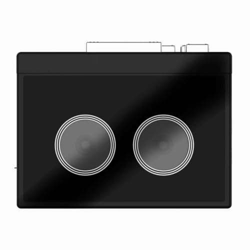 Wadakada Portable Wireless BT Speaker Retro Nostalgic Radio Cassette Tape Player with Play/Fast Forward/Rewind and Auto Flip Function