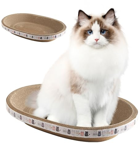 Tapis De Rayures De Chats,Jouet En Carton Imperméable Forme Ovale | Base De Rayures De Chats,Pour Jeu Escalade Extérieur Noël Salon Trespolo Maison Canapé